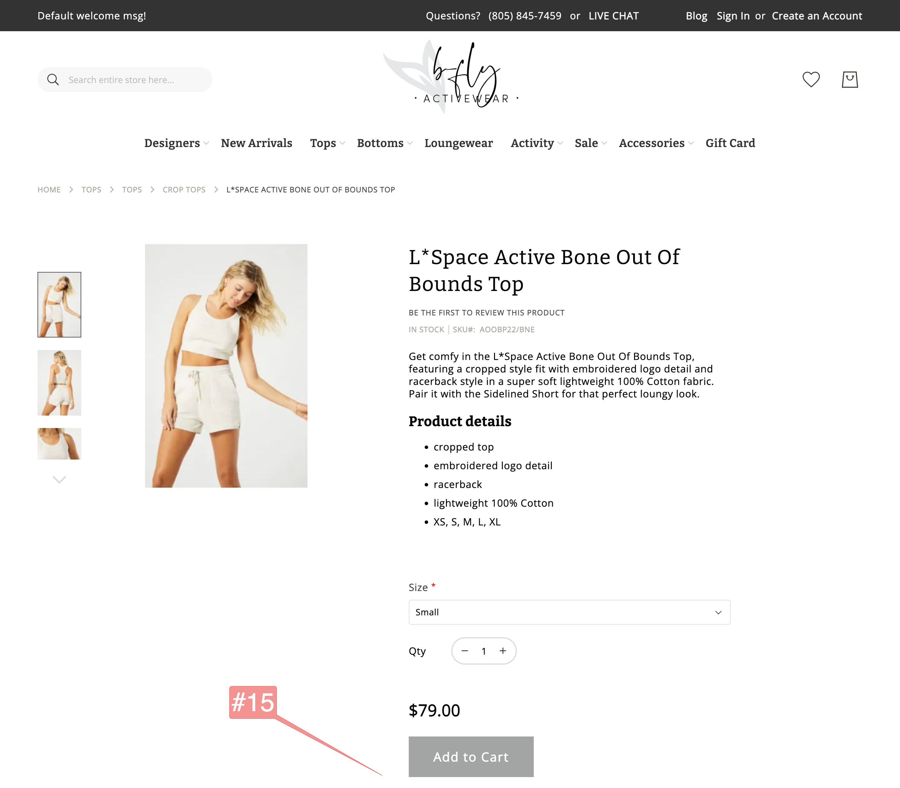 B-Fly Activewear Shipping & Store Pickup